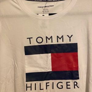 XL WOMENS TOMMY HILFIGER SPORT WHITE COTTON SHIRT